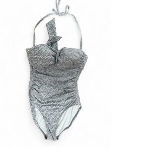 Helen Jon Monochrome Wave One Piece Swimsuit